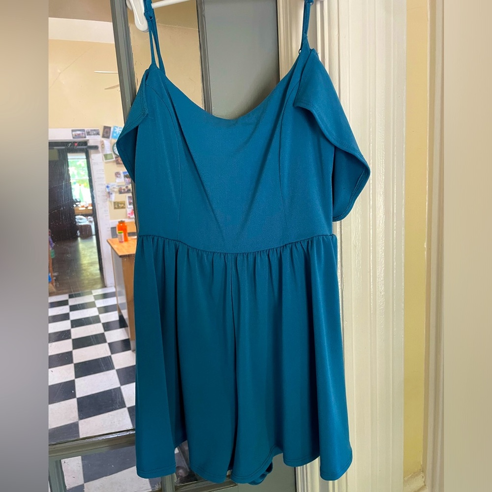 urban outfitters romper dress blue new with tags